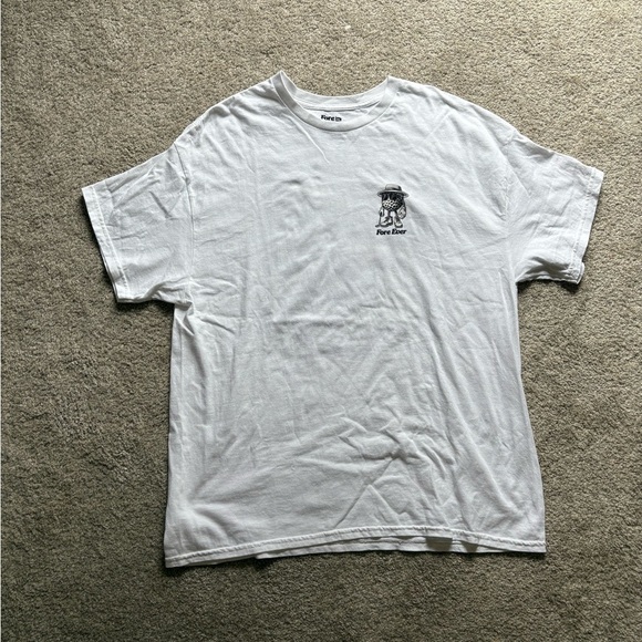 White Graphic golf Tee with Front Design - Picture 1 of 4